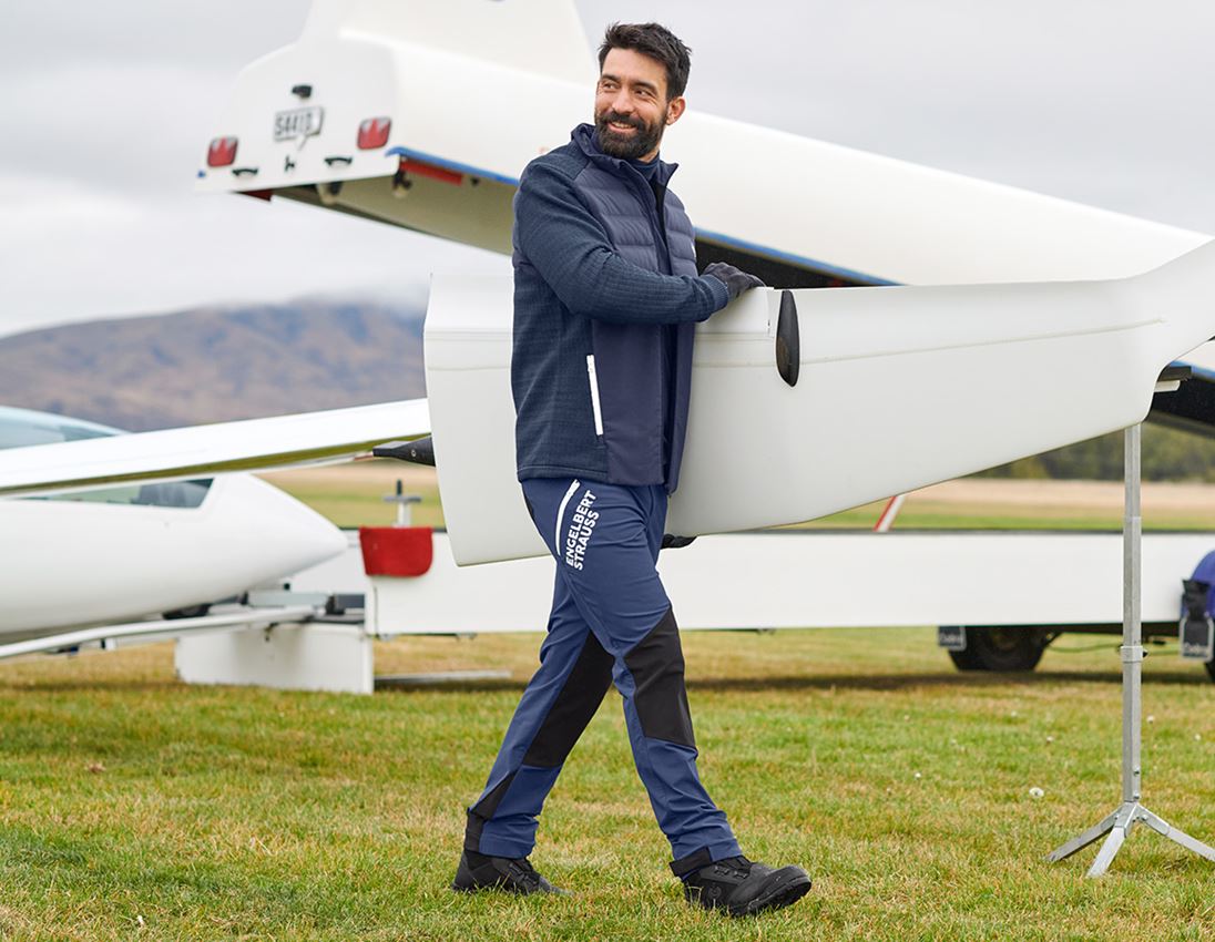 Pracovní bundy: Úpletová bunda hybrid e.s.trail + hlubinněmodrá/bílá 1