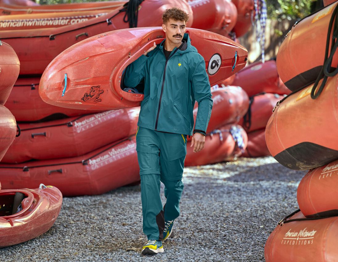 Pracovní bundy: Větrovka light-pack e.s.trail + smaragdově zelená/chromově žlutá 1