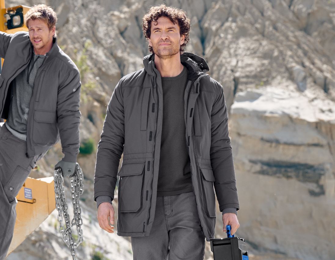 Pracovní bundy: Parka e.s.iconic + karbonová šedá 2