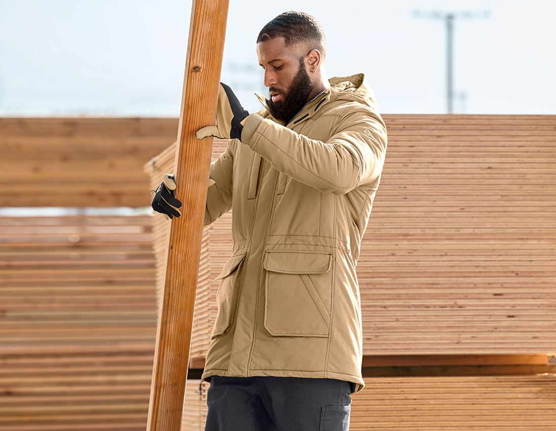 Pracovní bundy: Parka e.s.iconic + mandlově hnědá 1