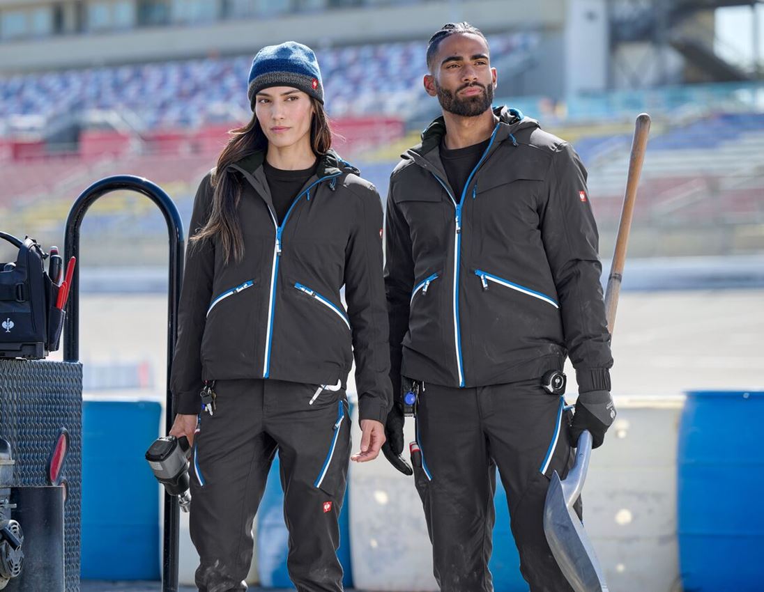 Pracovní bundy: Zimní bunda e.s.ambition, dámská + grafit/enciánově modrá 4