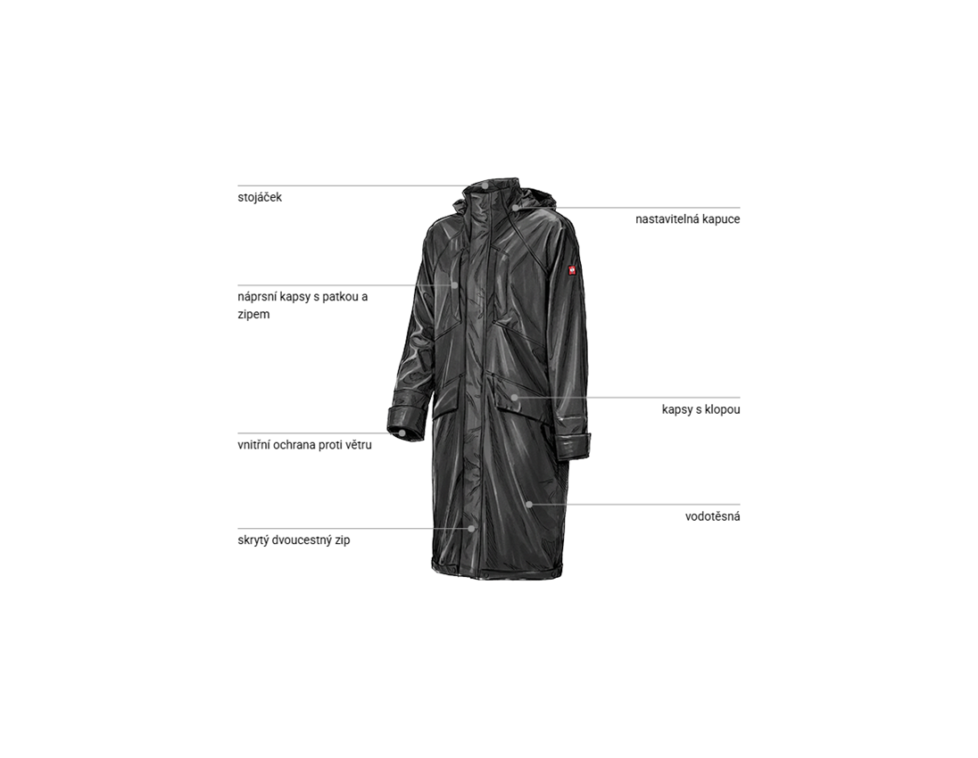 Témata: Parka do deště e.s.line.nordic + černá 1