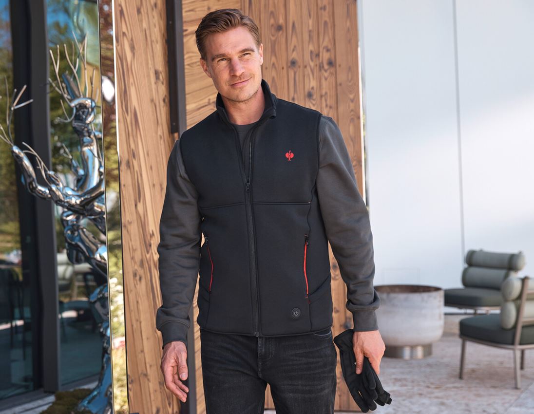 Pracovní vesty: e.s. Vyhřívaná vesta climafoam + černá melanž