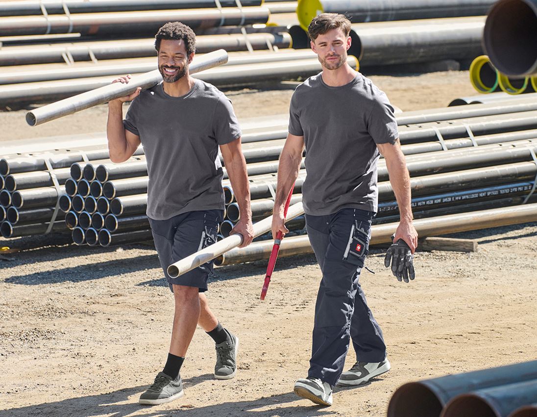 Pracovní kalhoty: Kalhoty do pasu e.s.motion léto + safír/cement 3