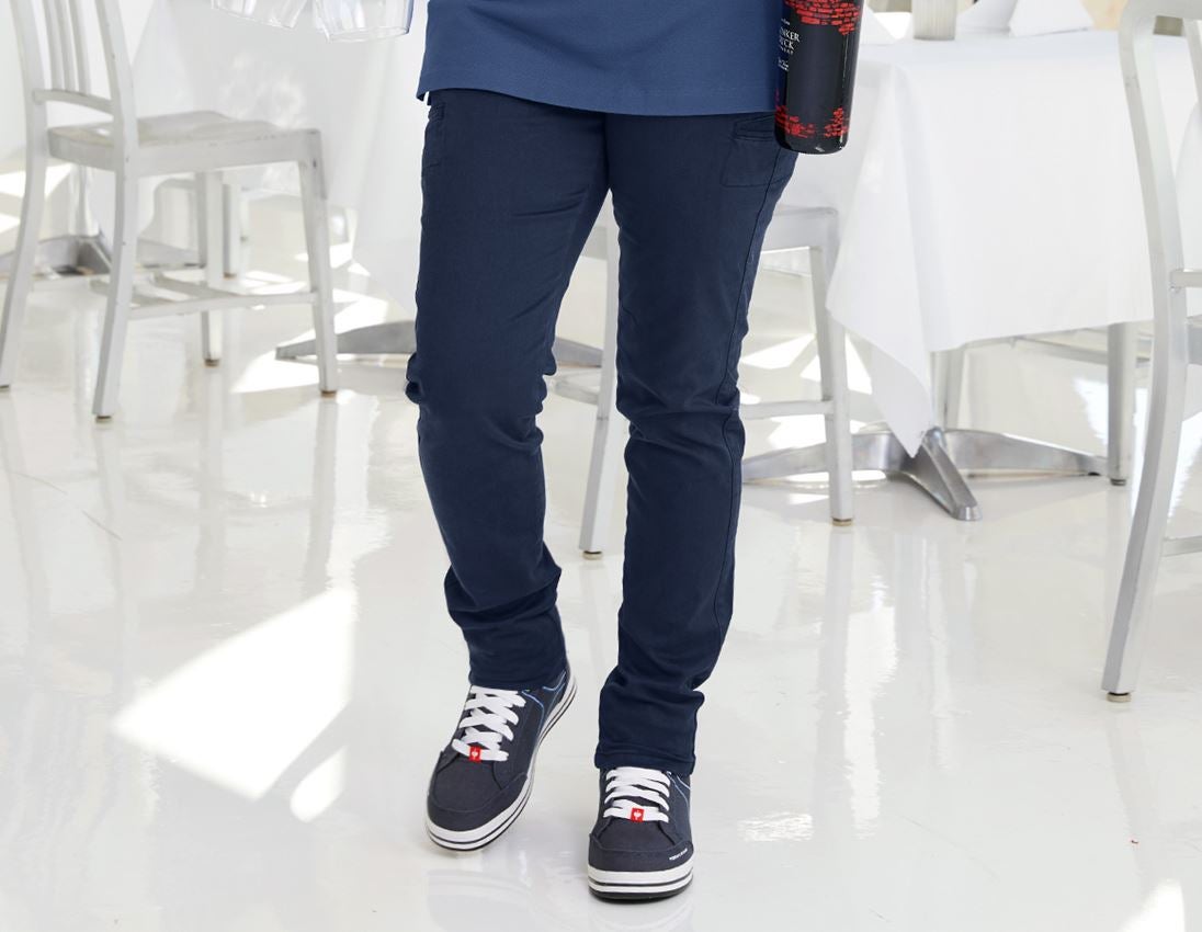 Témata: e.s. Pracovní kalhoty Chino, dámské + tmavomodrá