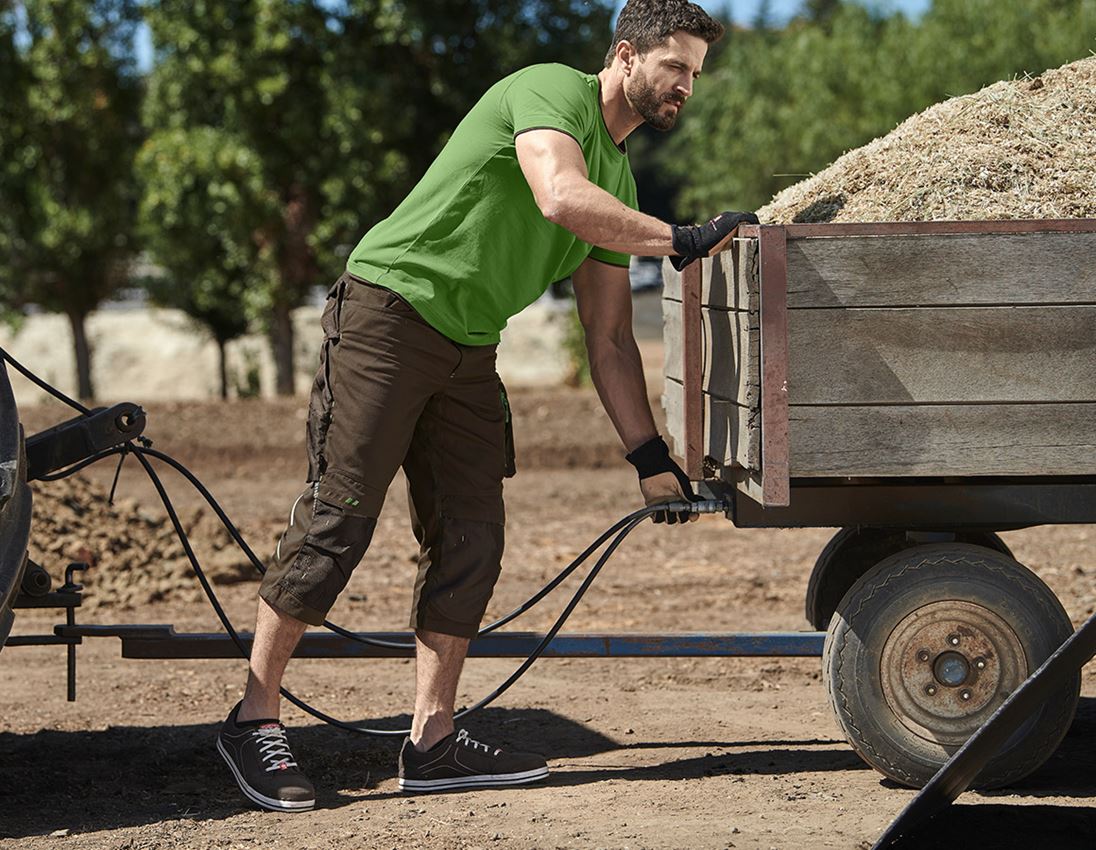 Pracovní kalhoty: Pirátské kalhoty e.s.motion 2020 + kaštan/mořská zelená 1