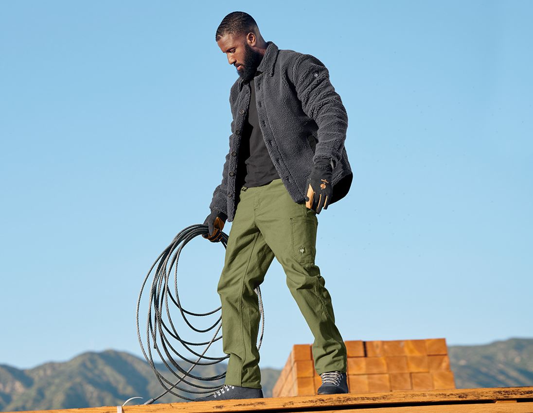 Pracovní kalhoty: Kalhoty do pasu e.s.iconic + horská zelená 1