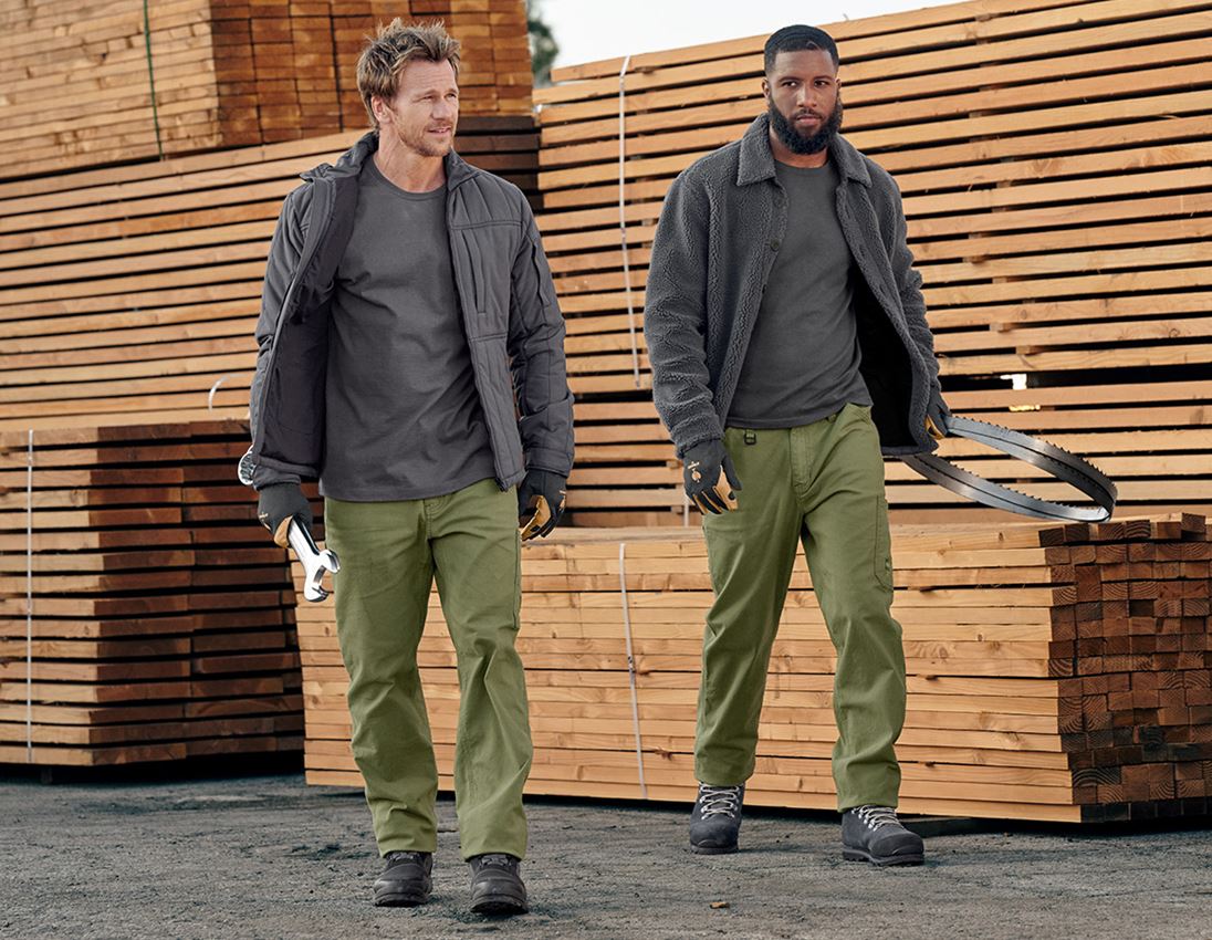 Pracovní kalhoty: Kalhoty do pasu e.s.iconic + horská zelená 2