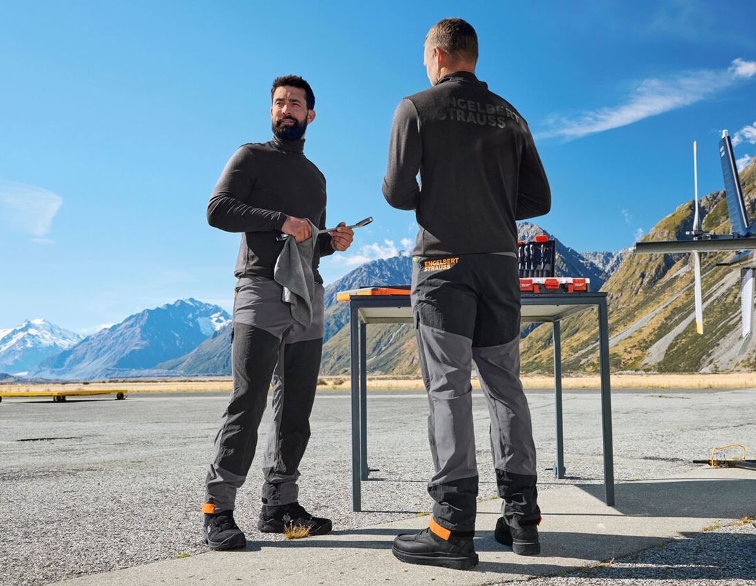Pracovní kalhoty: Funkční kalhoty hybrid e.s.trail + antracit/černá/výstražná oranžová/výstražná žlutá 2