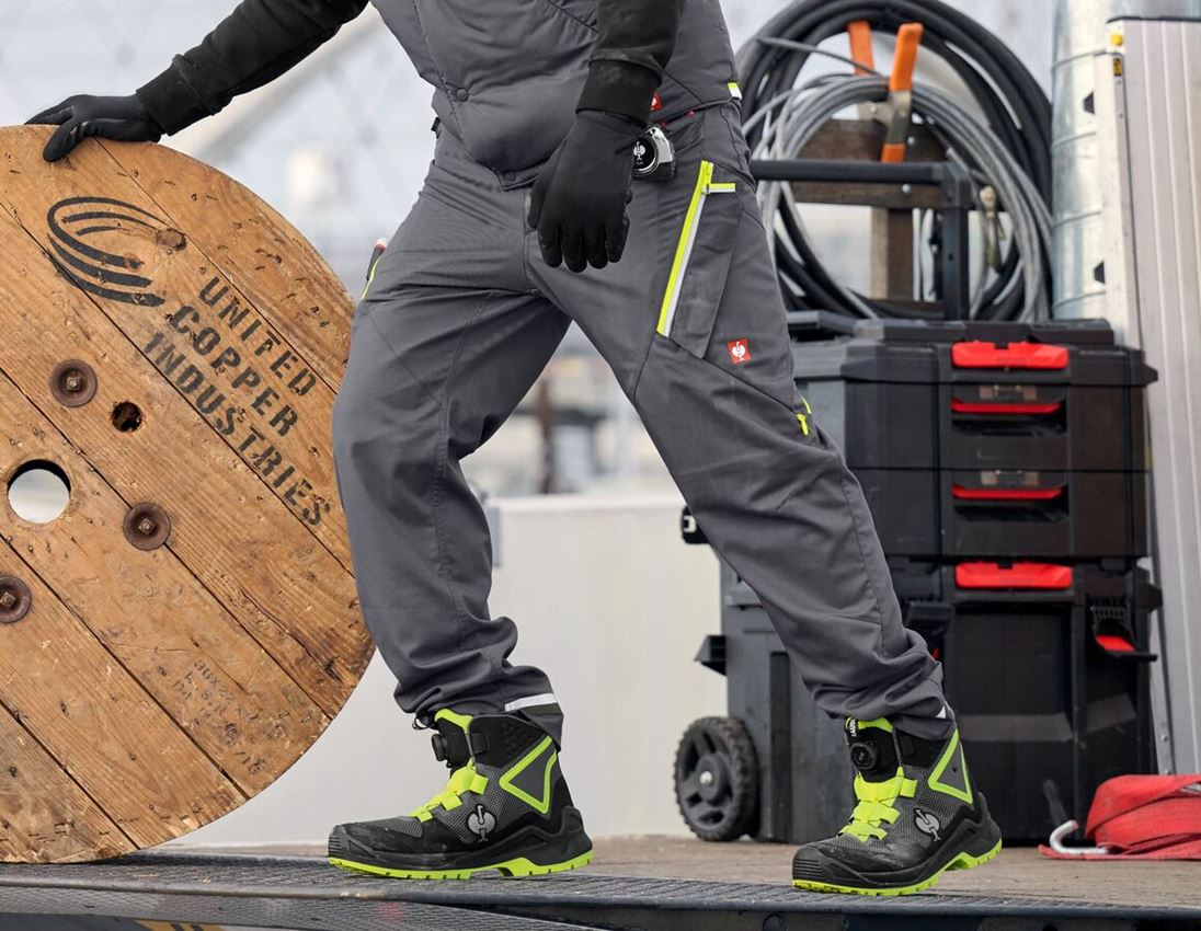 Pracovní kalhoty: Kalhoty do pasu e.s.ambition + antracit/výstražná žlutá