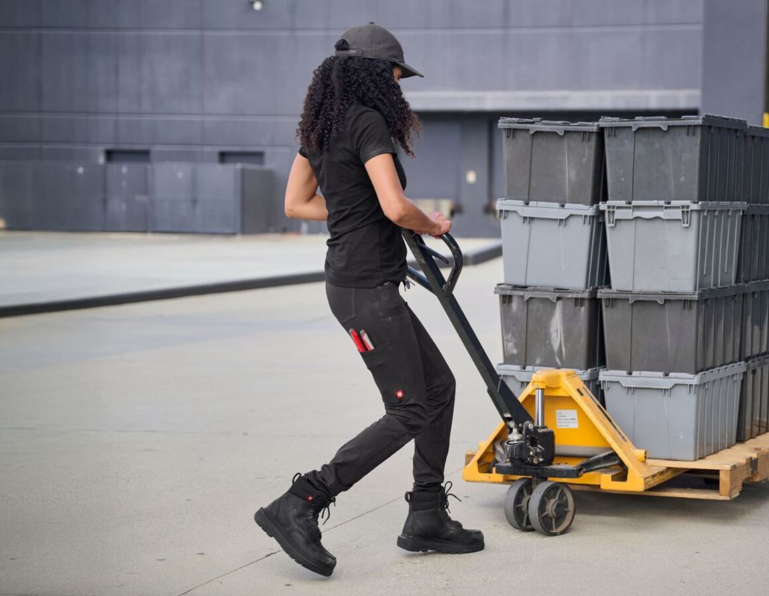 Pracovní kalhoty: Legíny s dvojitými předními švy e.s.e:pic, dámské + černá 3