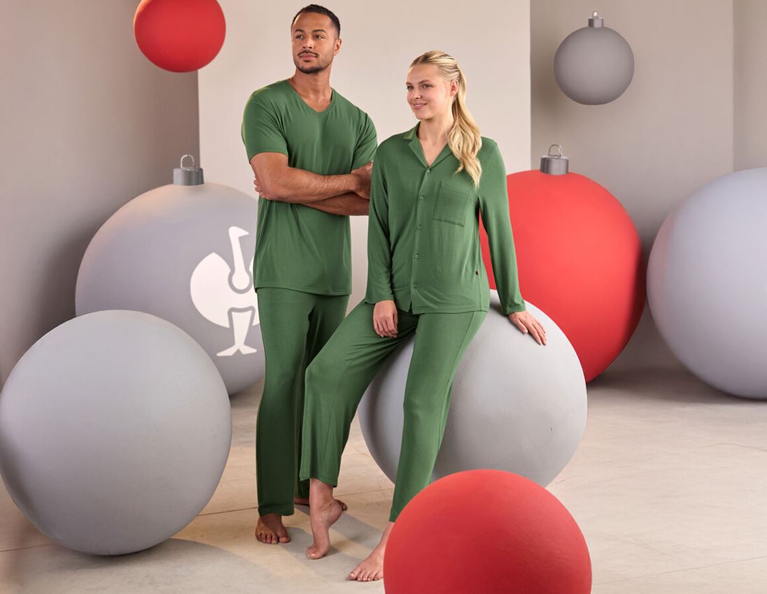 Doplňky: e.s. Modalové pyžamové kalhoty + nordická zelená 2