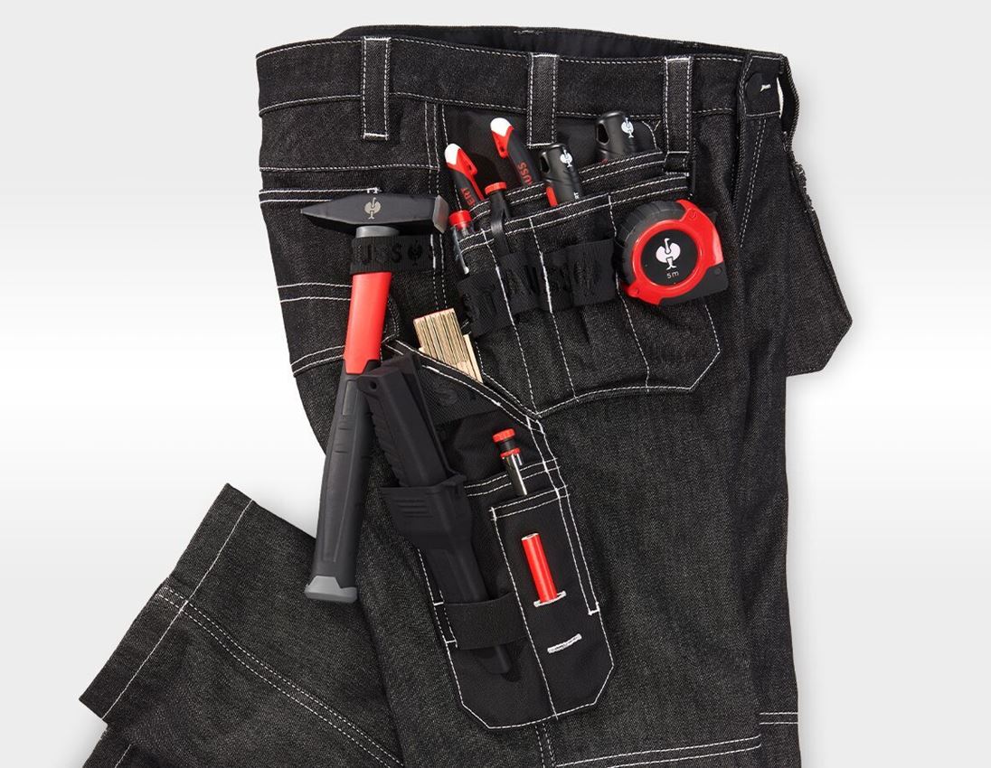 Pracovní kalhoty: POWERdenim Džíny s pouzdr. kapsami e.s.line.nordic + raw black 4