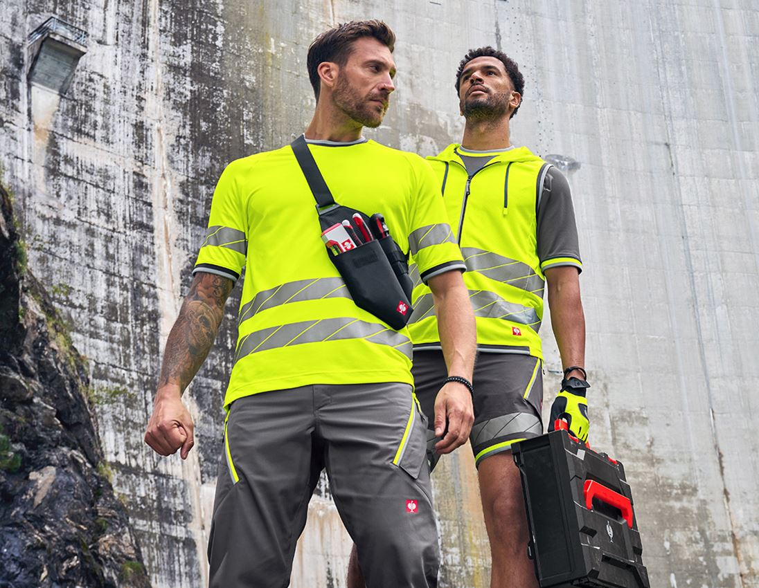 Trička, svetry & košile: Výstražné funkční tričko e.s.ambition + výstražná žlutá/antracit 3