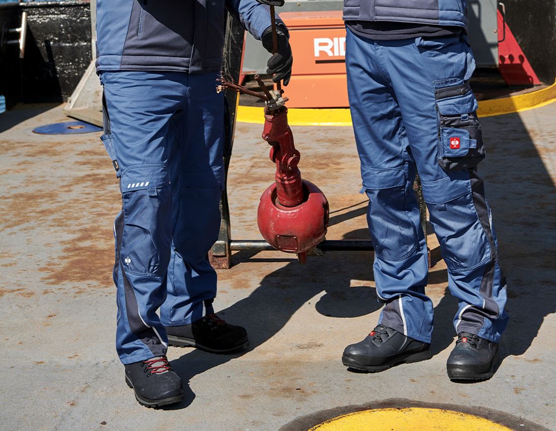 Pracovní kalhoty: Kalhoty do pasu e.s.motion, zimní + kobalt/pacifik 1