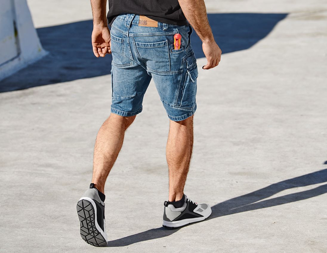 Pracovní kalhoty: e.s. Pracovní džínové šortky cargo POWER denim + stonewashed 1