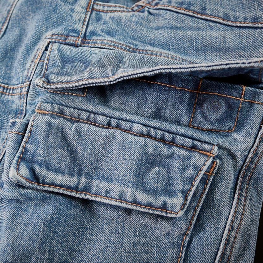 Pracovní kalhoty: e.s. Pracovní džínové šortky cargo POWER denim + stonewashed 2