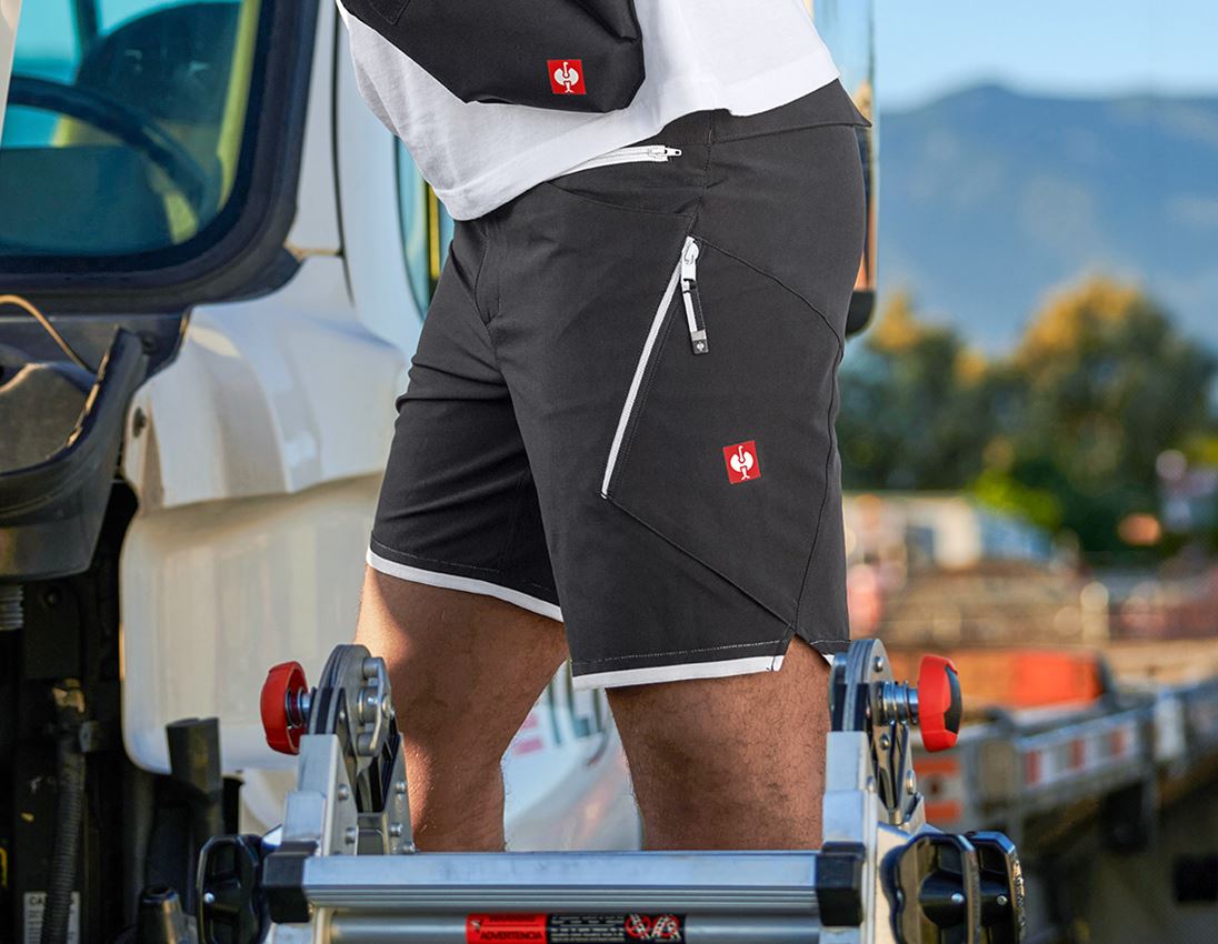 Pracovní kalhoty: Šortky e.s.ambition + černá/platinová