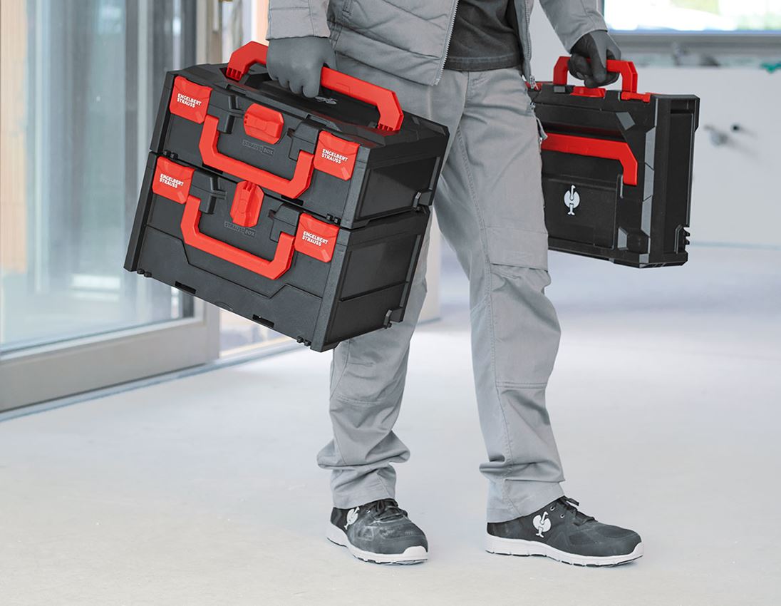 Ochranné přilby: e.s. Pracovní přilba Protos®+ STRAUSSbox 215 midi + žlutá/černá 1