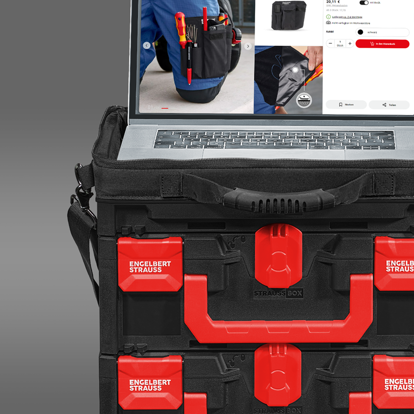 Doplňky: STRAUSSbox taška na laptop + černá 2