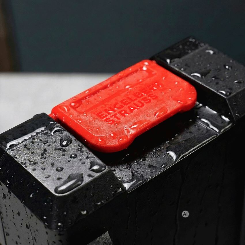 Vygenerováno / upraveno pomocí AI - STRAUSSbox Systém: STRAUSSbox x-small + černá/červená 2