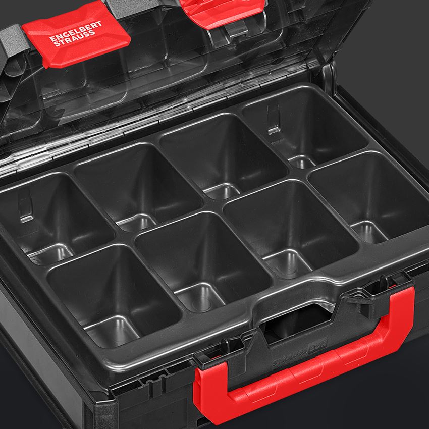 STRAUSSbox Systém: STRAUSSbox 118 midi vč. tool insert,8 přihrádek 2