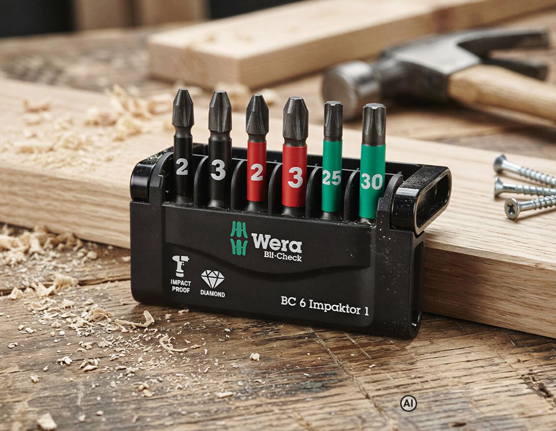 Vygenerováno / upraveno pomocí AI - Nářadí: Wera Bit-Check 6 Impaktor, 6dílná sada