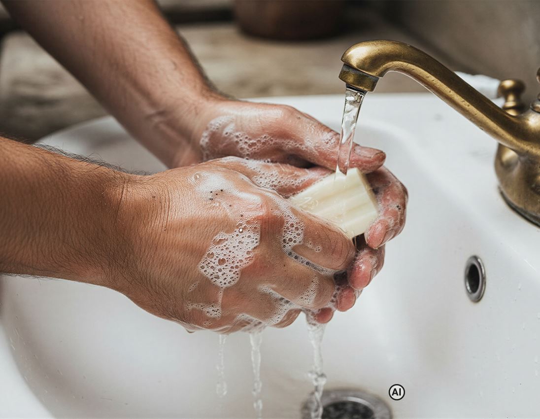 Vygenerováno / upraveno pomocí AI - Čištění rukou | ochrana pokožky: Pravé jádrové mýdlo Dalli