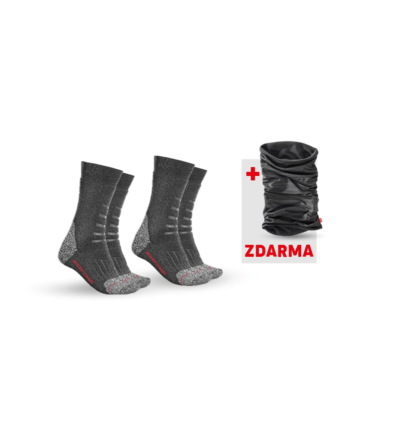 Sety oblečení: SADA: 2xe.s. Víceúčelové ponožky Funct.x-warm/high + černá