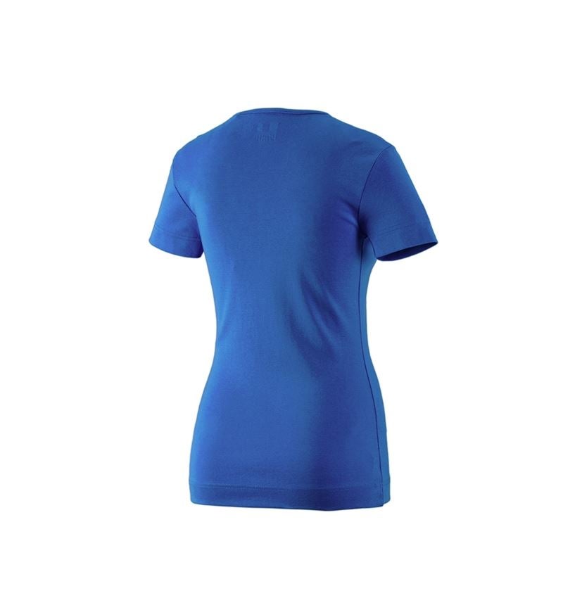 Témata: e.s. Tričko cotton V-Neck, dámské + enciánově modrá 3