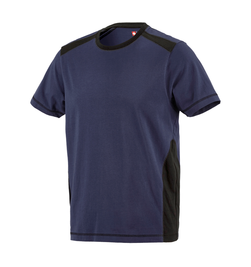 Trička, svetry & košile: Tričko cotton e.s.active + tmavomodrá/černá 4