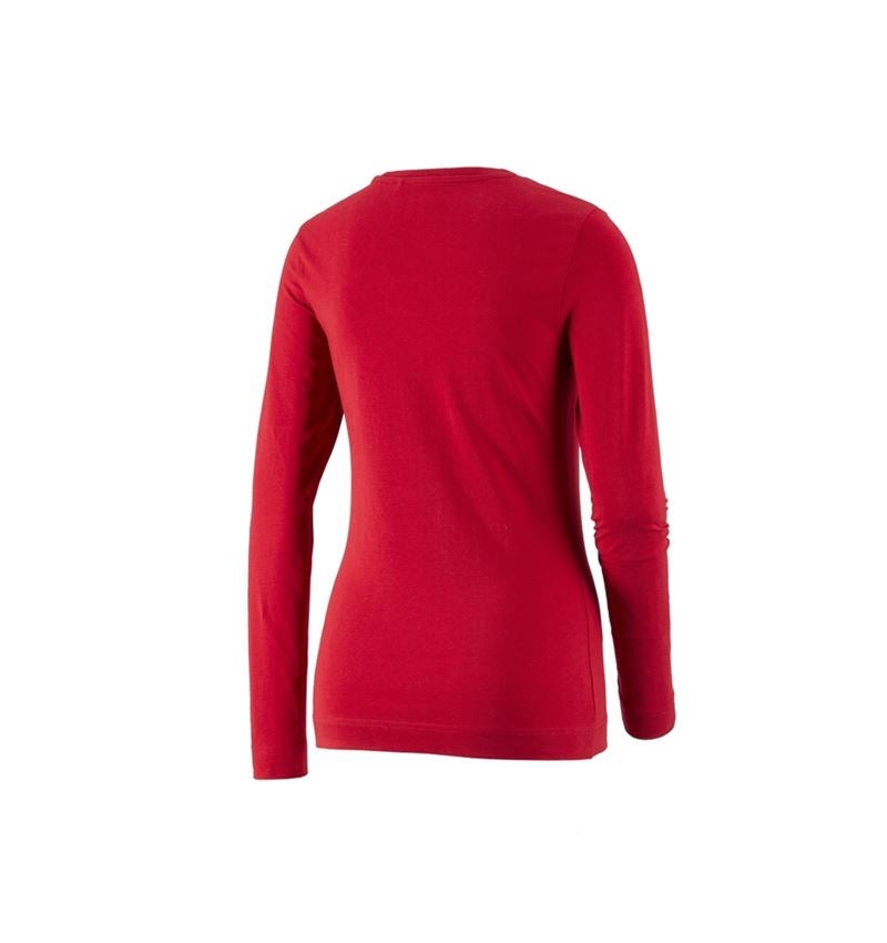 Témata: e.s. triko s dlouhým rukávem cotton stretch,dámské + ohnivě červená 1