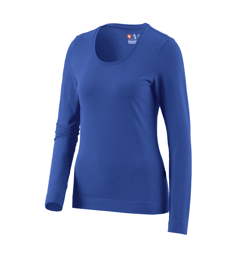 Témata: e.s. triko s dlouhým rukávem cotton stretch,dámské + modrá chrpa
