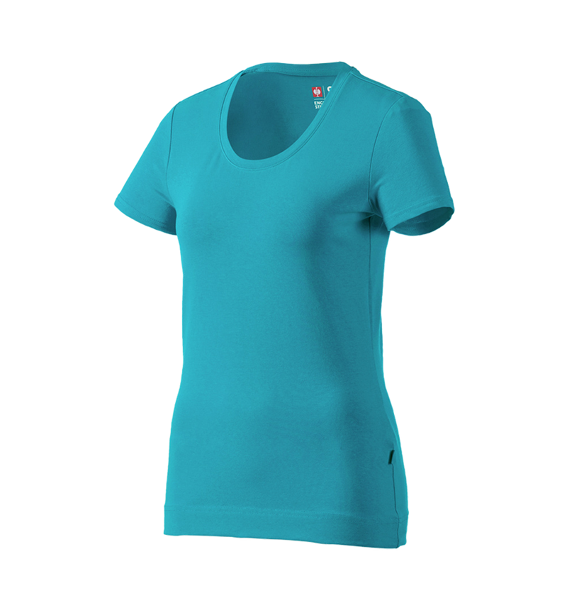 Trička | Svetry | Košile: e.s. Tričko cotton stretch, dámské + oceán 5