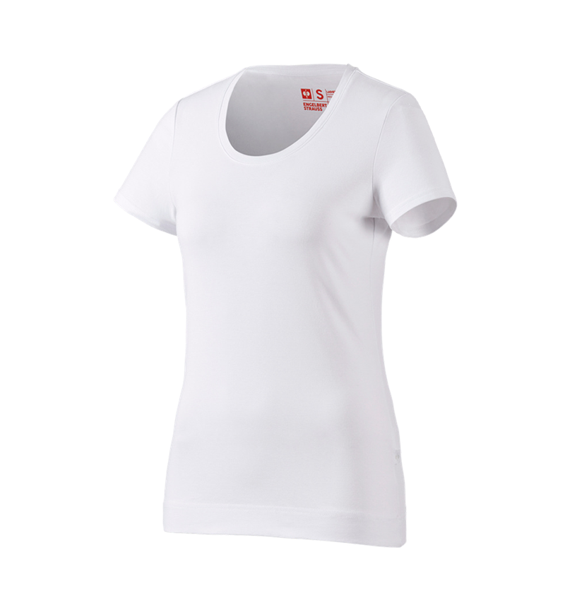 Trička | Svetry | Košile: e.s. Tričko cotton stretch, dámské + bílá 4