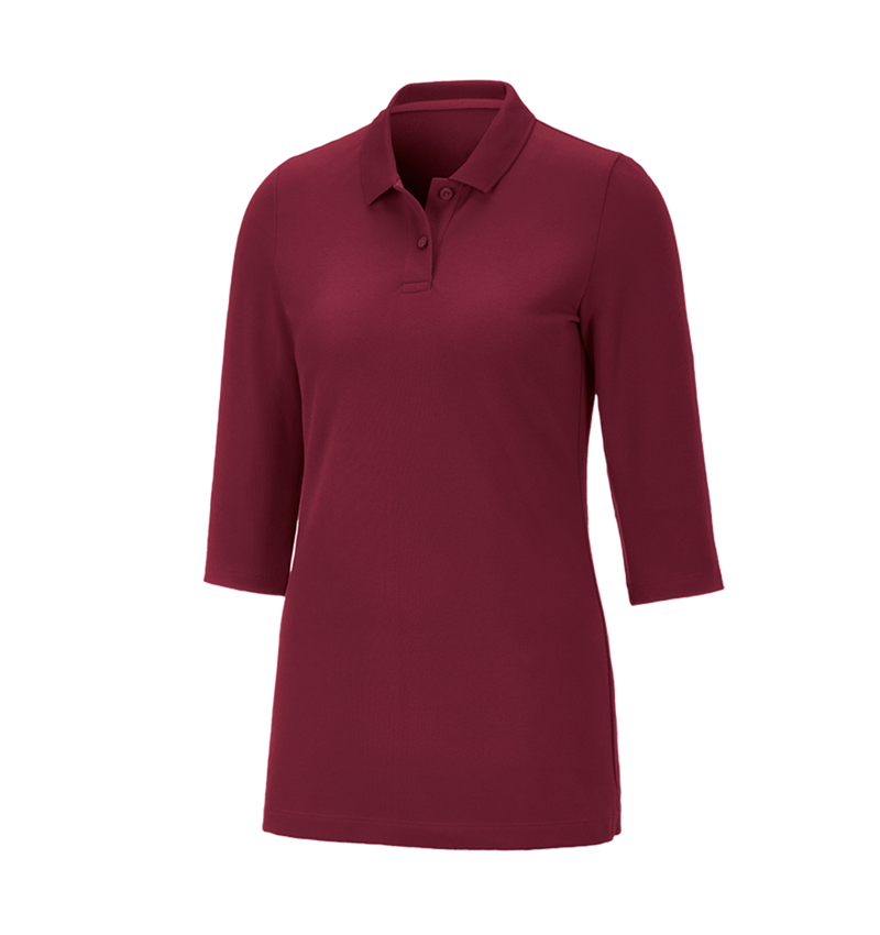 Trička | Svetry | Košile: e.s. Pique-Polo 3/4-rukávy cotton stretch, dámské + bordó 4