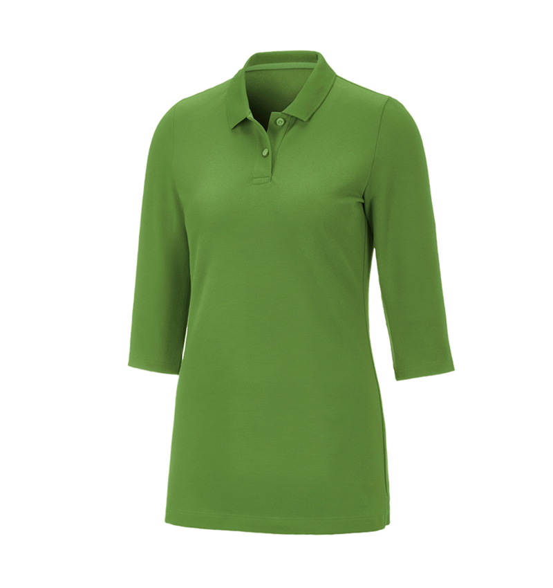 Trička | Svetry | Košile: e.s. Pique-Polo 3/4-rukávy cotton stretch, dámské + mořská zelená 3