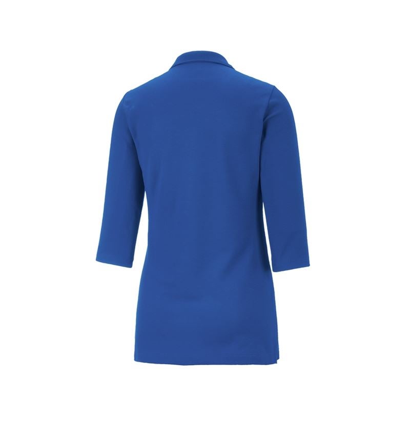 Trička | Svetry | Košile: e.s. Pique-Polo 3/4-rukávy cotton stretch, dámské + enciánově modrá 4