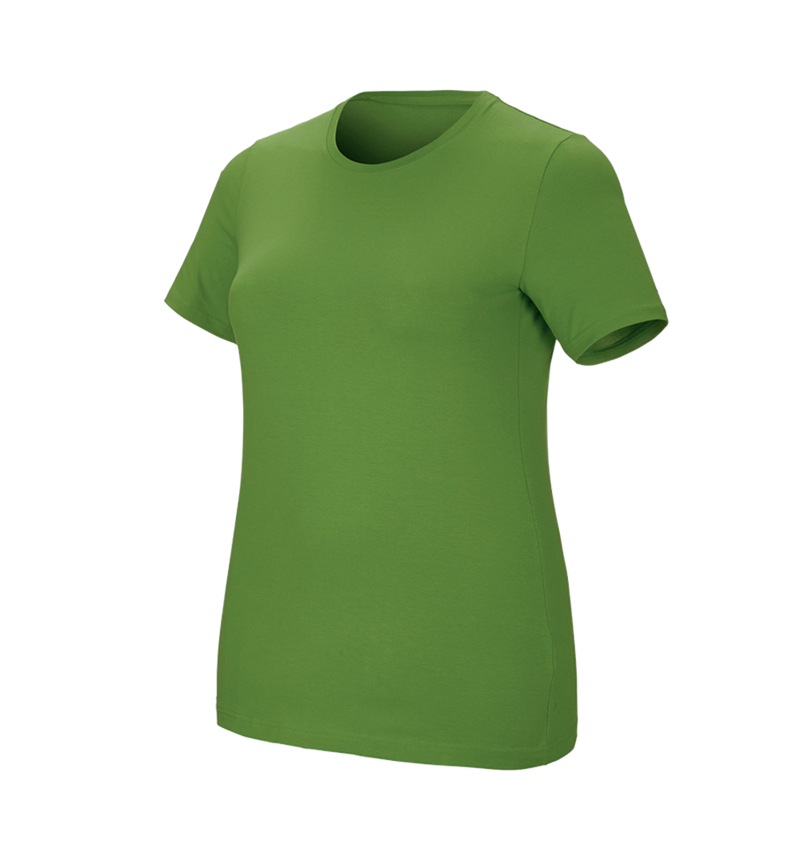 Témata: e.s. Tričko cotton stretch, dámské, plus fit + mořská zelená 2