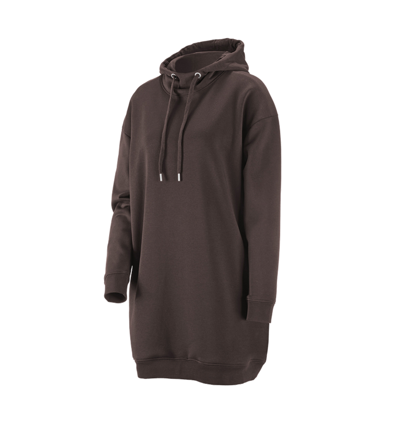 Témata: e.s. Mikina s kapucí oversize poly cotton, dámská + kaštan 1
