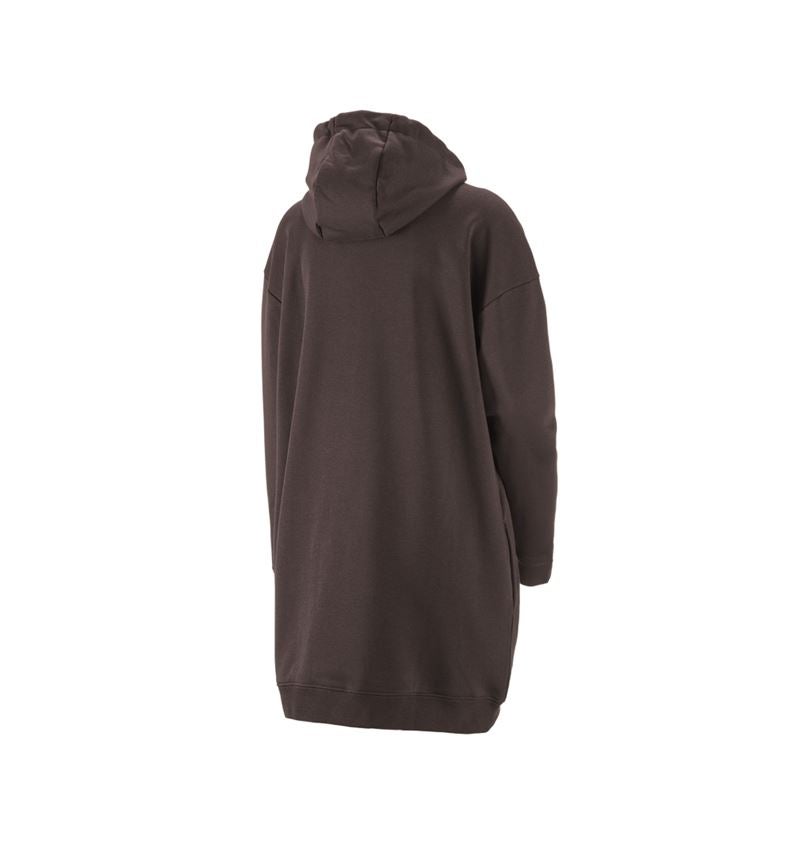 Témata: e.s. Mikina s kapucí oversize poly cotton, dámská + kaštan 2