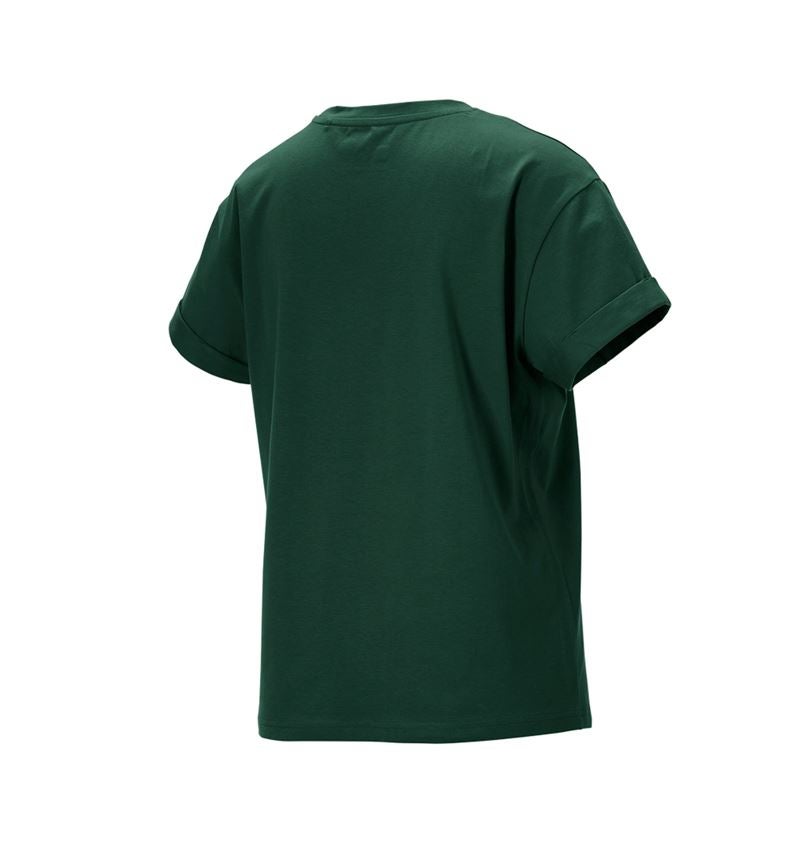 Trička | Svetry | Košile: e.s. Tričko cotton stretch rolled sleeve, dámské + zelená 4