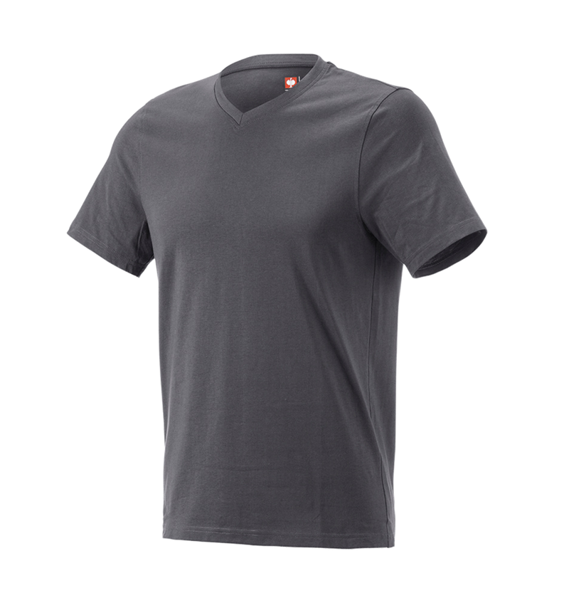 Trička, svetry & košile: e.s. Tričko cotton V-Neck + antracit 4