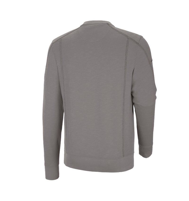 Trička, svetry & košile: Mikina cotton slub e.s.roughtough + popelavá 1