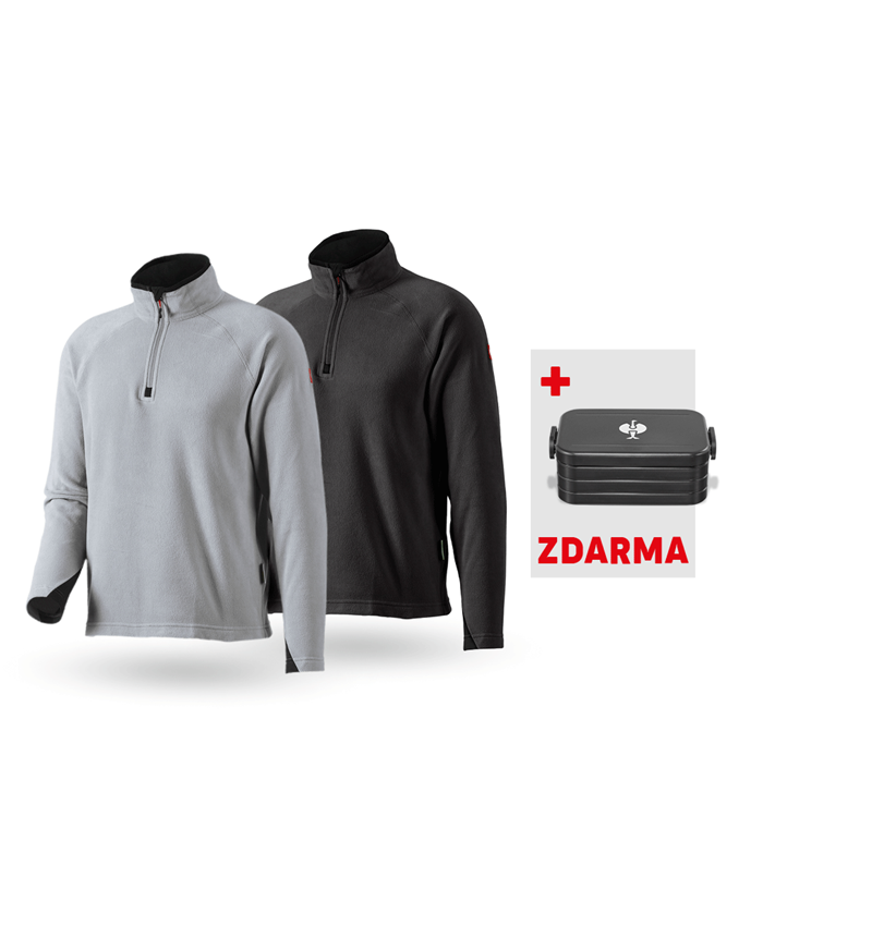 Oděvy: SADA: 2x Troyer z microfleecu dryplexx® micro + platinová