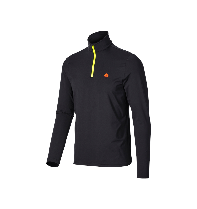 Oděvy: Funkční troyer Longsleeve UV e.s.trail + černá/výstražná oranžová/výstražná žlutá 3