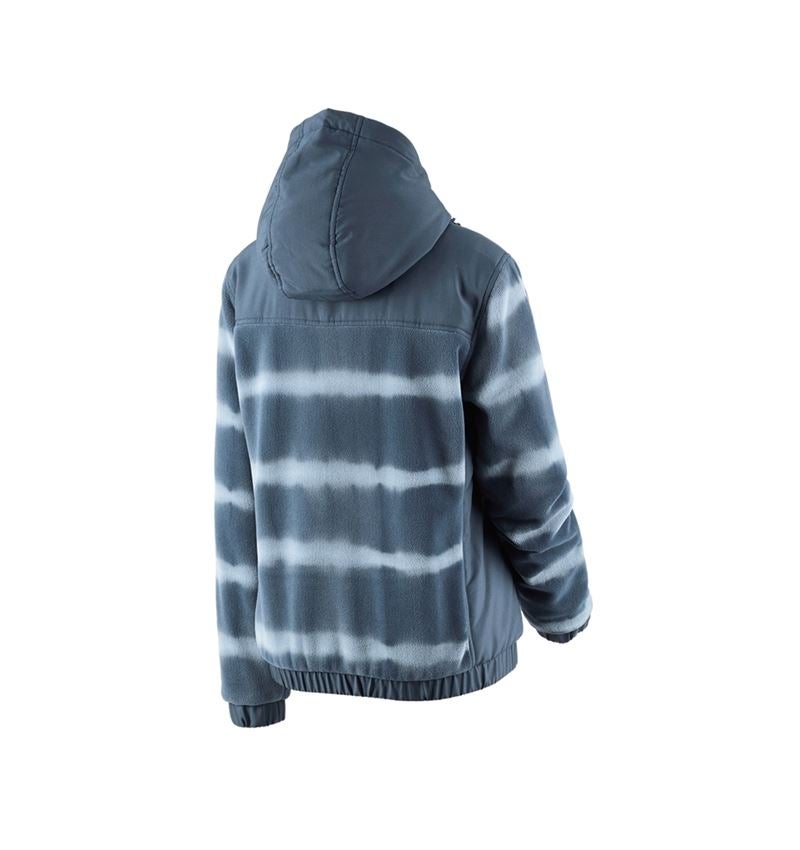 Témata: Fleec. bunda s kap. hyb. tie-dye e.s.motion ten dá + břidlicová modrá/kouřově modrá 4