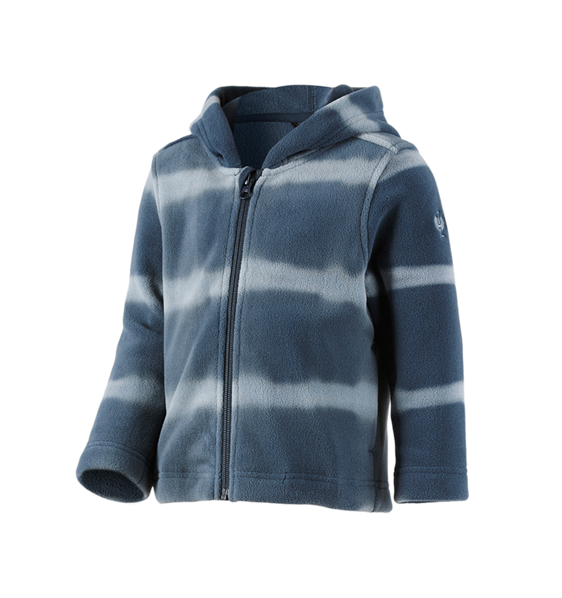 Pracovní bundy: Fleec. bunda s kapucí tie-dye e.s.motion ten, dět. + břidlicová modrá/kouřově modrá 2
