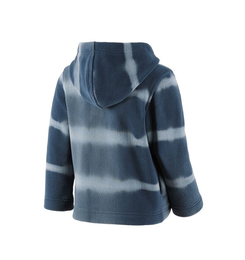 Pracovní bundy: Fleec. bunda s kapucí tie-dye e.s.motion ten, dět. + břidlicová modrá/kouřově modrá 3
