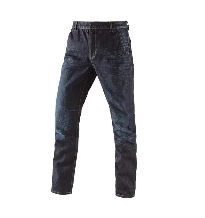 Pracovní kalhoty: e.s. Džíny s 5 kapsami POWERdenim + darkwashed 2